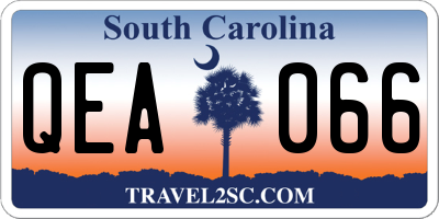 SC license plate QEA066