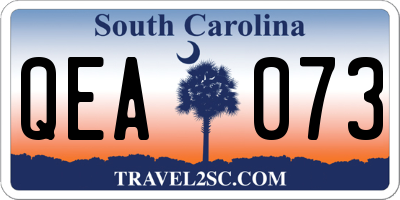 SC license plate QEA073