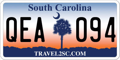 SC license plate QEA094