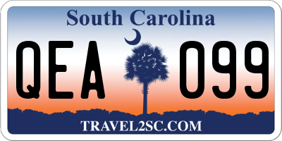 SC license plate QEA099