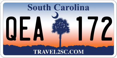SC license plate QEA172