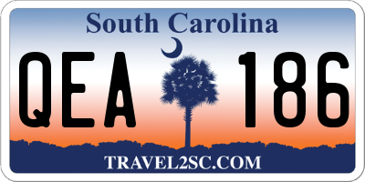 SC license plate QEA186
