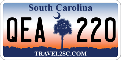 SC license plate QEA220