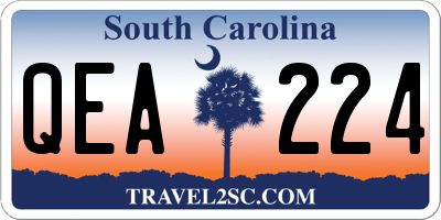 SC license plate QEA224