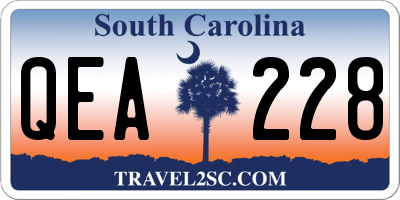 SC license plate QEA228