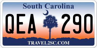 SC license plate QEA290