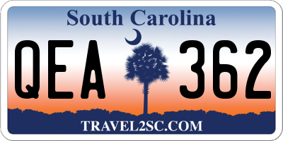 SC license plate QEA362
