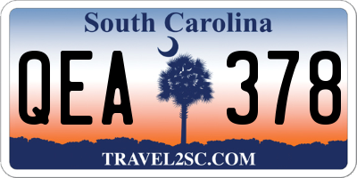SC license plate QEA378