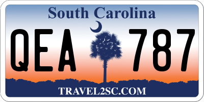 SC license plate QEA787