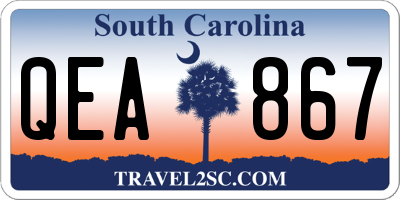 SC license plate QEA867
