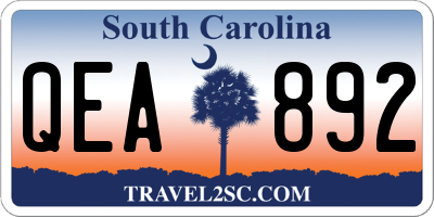 SC license plate QEA892