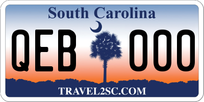 SC license plate QEB000