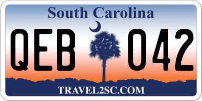 SC license plate QEB042