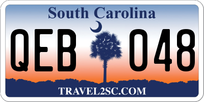 SC license plate QEB048