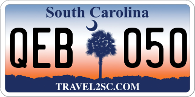 SC license plate QEB050