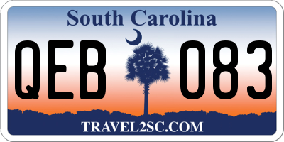 SC license plate QEB083