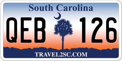 SC license plate QEB126