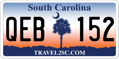 SC license plate QEB152