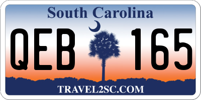 SC license plate QEB165