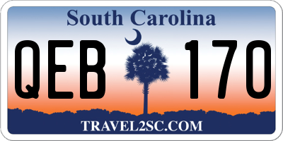 SC license plate QEB170