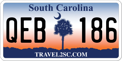 SC license plate QEB186
