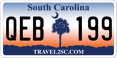SC license plate QEB199