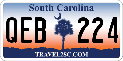 SC license plate QEB224