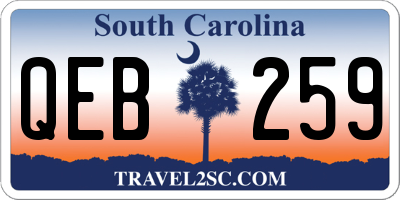 SC license plate QEB259