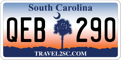 SC license plate QEB290