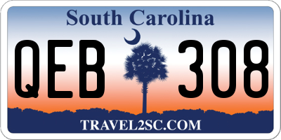 SC license plate QEB308