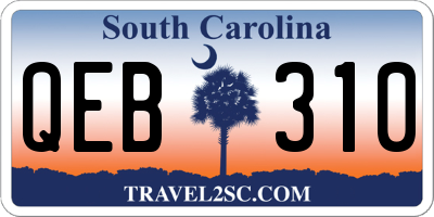 SC license plate QEB310