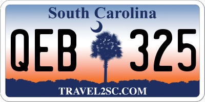 SC license plate QEB325