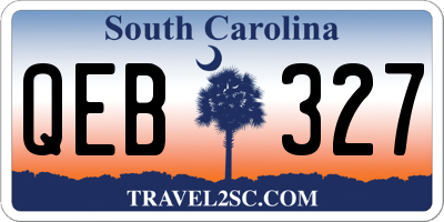 SC license plate QEB327