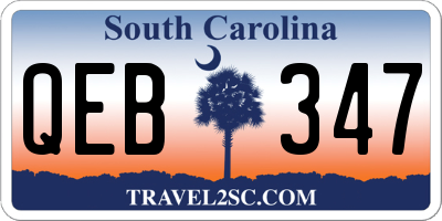 SC license plate QEB347