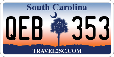 SC license plate QEB353