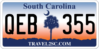 SC license plate QEB355