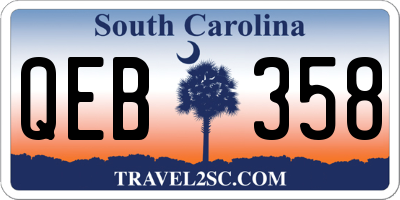 SC license plate QEB358