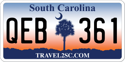 SC license plate QEB361