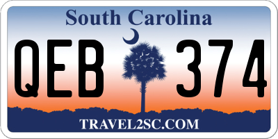 SC license plate QEB374