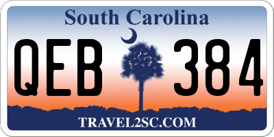 SC license plate QEB384