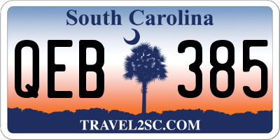 SC license plate QEB385