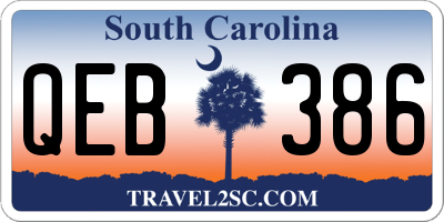 SC license plate QEB386