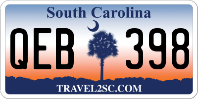 SC license plate QEB398