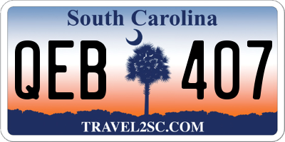 SC license plate QEB407