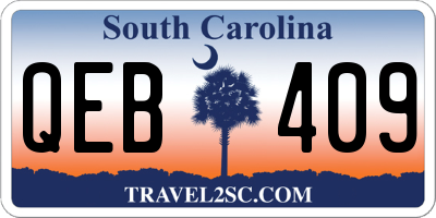 SC license plate QEB409