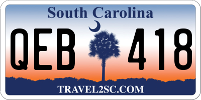 SC license plate QEB418