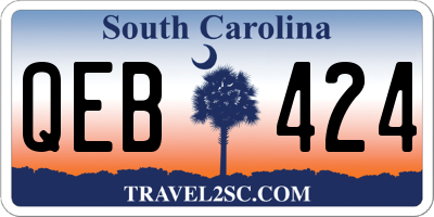 SC license plate QEB424
