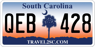 SC license plate QEB428