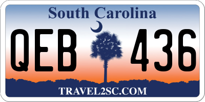 SC license plate QEB436