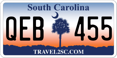 SC license plate QEB455